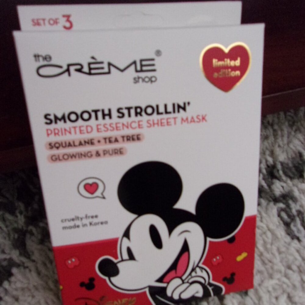 The Crème Shop Disney Mickey’s Smooth Strollin’ Printed Essence Sheet Mask pack